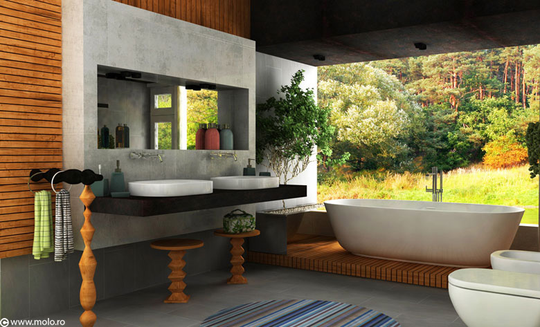 Modern bathroom - Nature